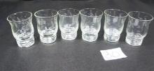 Vtg Etched Crystal Libation Glasses