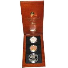 1997 American Eagle Impressions of Liberty Proof 3 Coin Set Platinum Gold & Silver