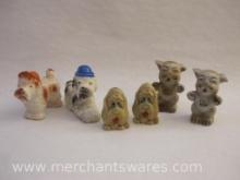Three Pairs of Vintage Ceramic Dog Salt and Pepper Shakers, made in Japan and more, 7 oz