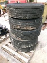 (906) 22.5 Semi Tires (5x=$_)