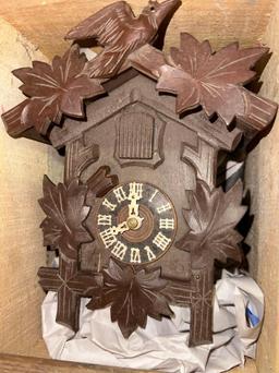 Vintage Cuckoo Clock from Germany and Toy Cuckoo Clock