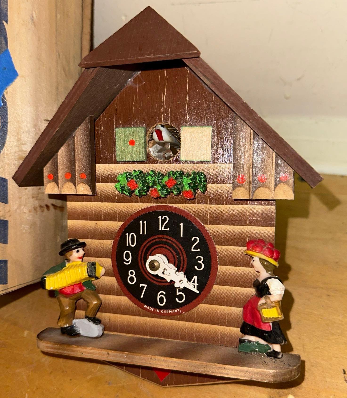 Vintage Cuckoo Clock from Germany and Toy Cuckoo Clock