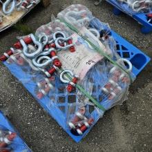 Pallet Lot: 38 HD Assorted Pin Anchor Shackles