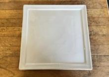 Vortex 11.75” x 11.75” White Ceramic Square Plate