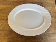 13.75” White Ceramic Oval Serving Dish