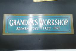 Home Theater Sign, Workshop Sign