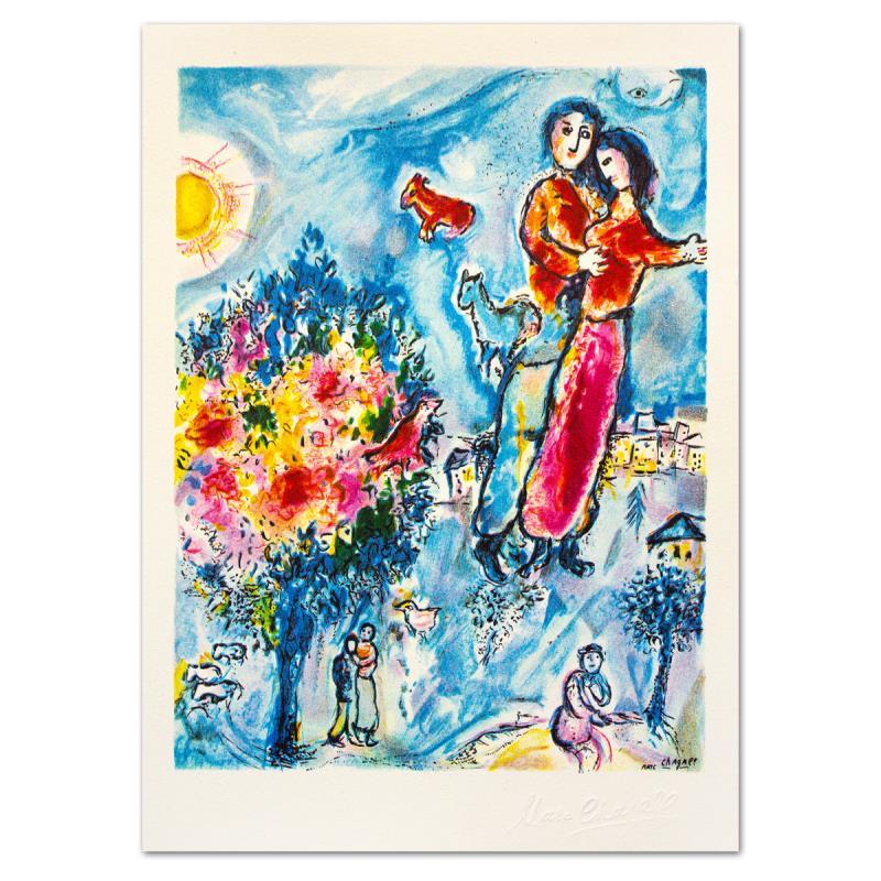 Chagall (1887-1985) "Entre L'hiver Et Le Printemps" Limited Edition Lithograph