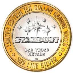 .999 Fine Silver Stardust Las Vegas, Nevada $10 Limited Edition Gaming Token