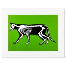 Hijack "Skeleton Cat (Green)" Limited Edition Serigraph On Paper