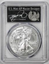 2017 $1 American Silver Eagle Coin PCGS MS70 Thomas Cleveland Signature