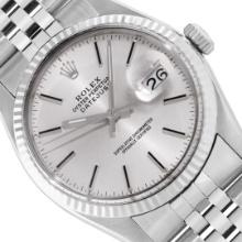 Rolex Mens Stainless Steel Silver Index Datejust Wristwatch