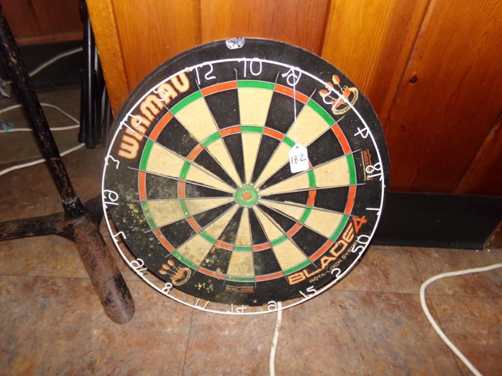 Used Winmar Blade Dart Board and Out Chart