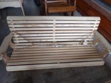 60'' Unstained Roll Back Porch Swing