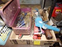 Box with Hammers, Scrapers, Wrenches, Nut Drivers, Etc. (Cellar)