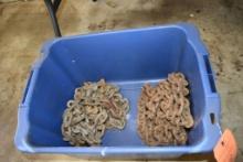 (2) 3/8" CHAINS, APPROX. 18' LONG IN BLUE BIN