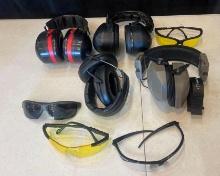 4 pairs of ear protection plus powered set and 4 sets of eye protection