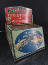 Eveready Flashlight, Battery and Lamp Store Display Cabinet