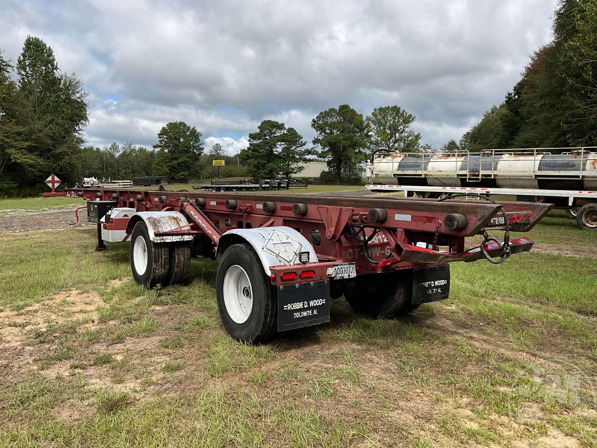 1995 PEONY DUAL BIN ROLL OFF TRAILER T/A TANDEM AXLE ROLLOFF TRAILER VIN: 1P9RS4822S1186075