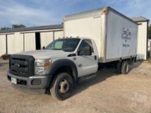 2012 FORD F-550 SINGLE AXLE VAN TRUCK VIN: 1FDUF5GT9CEC71414