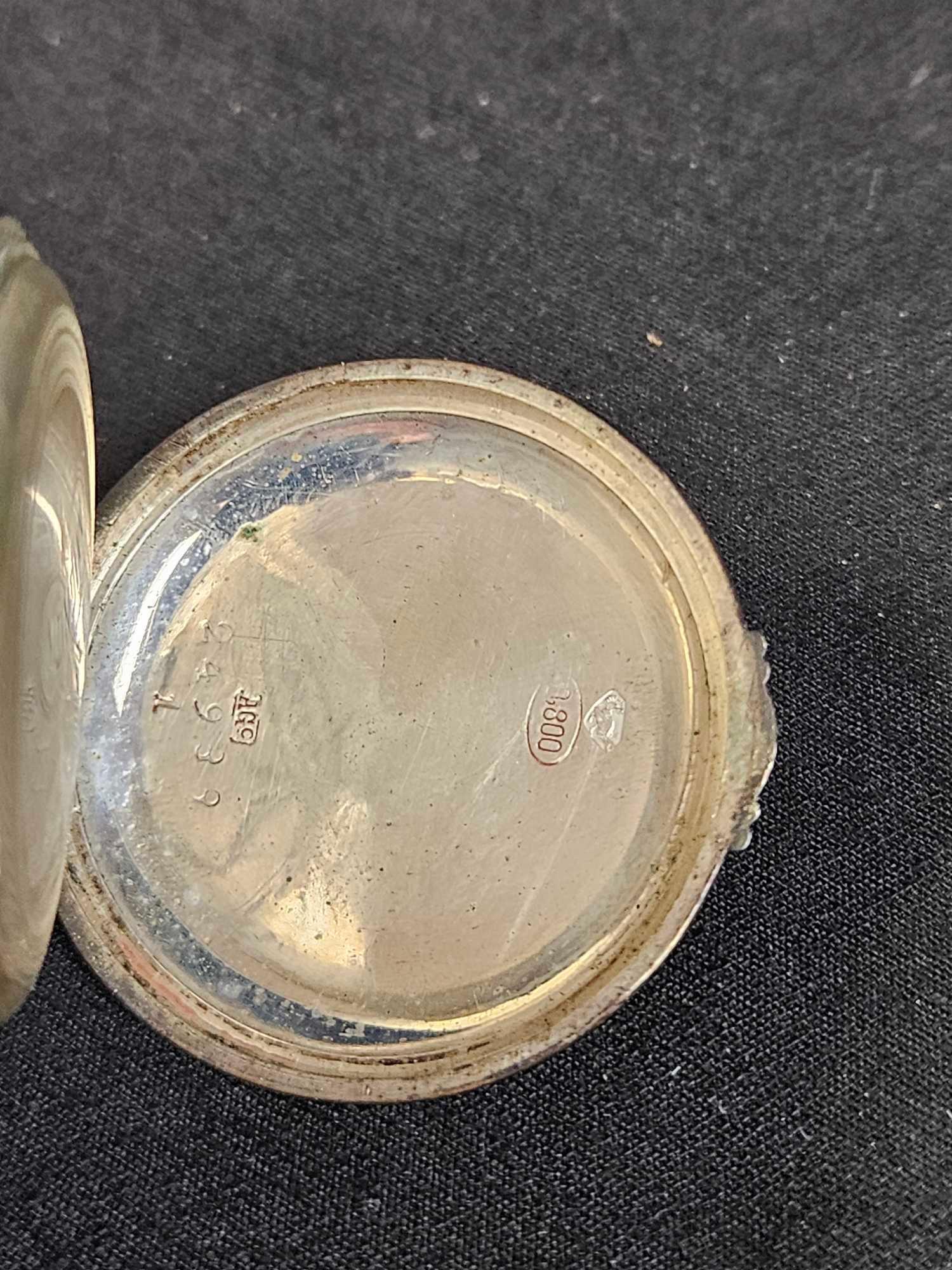 Rare Antique 0.800 silver pocket watch, small