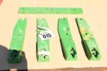 FOUR JOHN DEERE SWAY BLOCKS & ONE DRAWBAR (UNUSED)