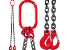 GREATBEAR DOUBLE LEG LIFTING CHAIN SLING w/ SLING HOOKS (UNUSED)