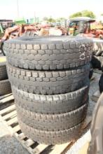 FIVE 11R22.5 TIRES