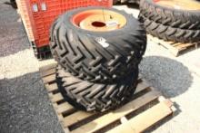 TWO GOODYEAR 31X15.50-15 TIRES WITH 6 BOLT RIMS (UNUSED)