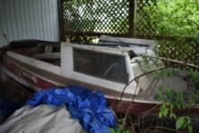 Wooden Boat on Trailer