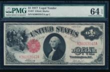 1917 $1 Legal Tender Note PMG 64EPQ