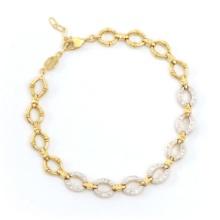 Plated 18KT Yellow Gold Diamond Bracelet