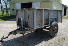 5'x10' Dump Trailer with hydraulic lift, has end gate, stored inside. TITLED (Sales tax & title fees