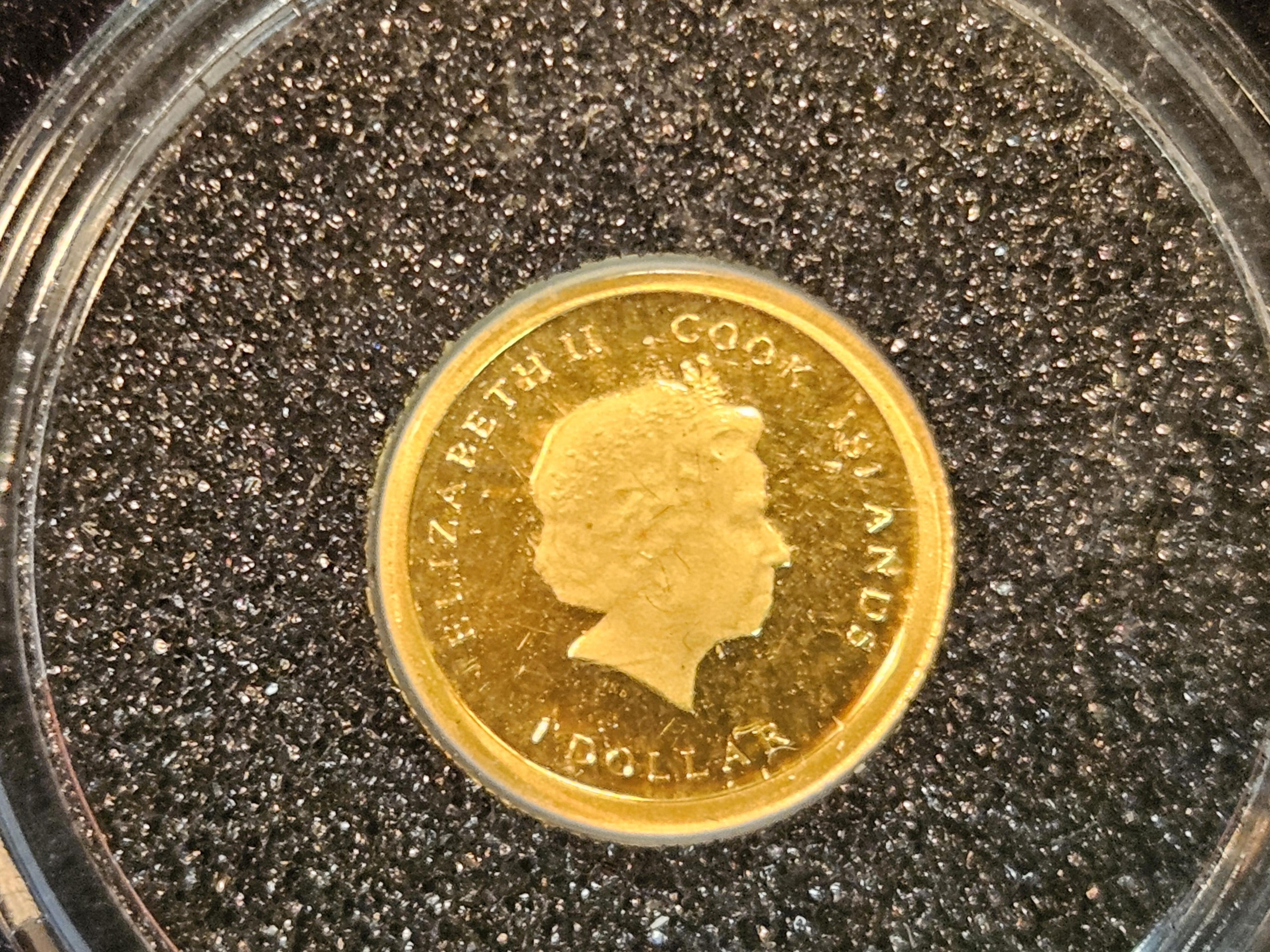 GOLD! 2012 Cook Islands Proof Gold Dollar