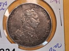 1914-A German States Prussia silver three marks