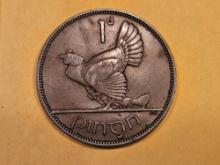 Better 1937 Ireland Penny in Extra Fine