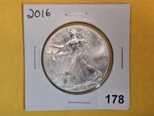 GEM Brilliant Uncirculated 2016 American Silver Eagle