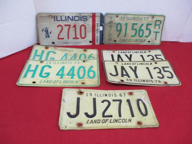 Mixed Illinois License Plates-B