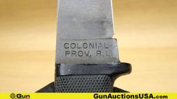 Colonial Prov. RI MK 1- U.S. Navy Rigger COLLECTOR'S Knife. Very Good. U.S. Navy MKI - All Purpose K