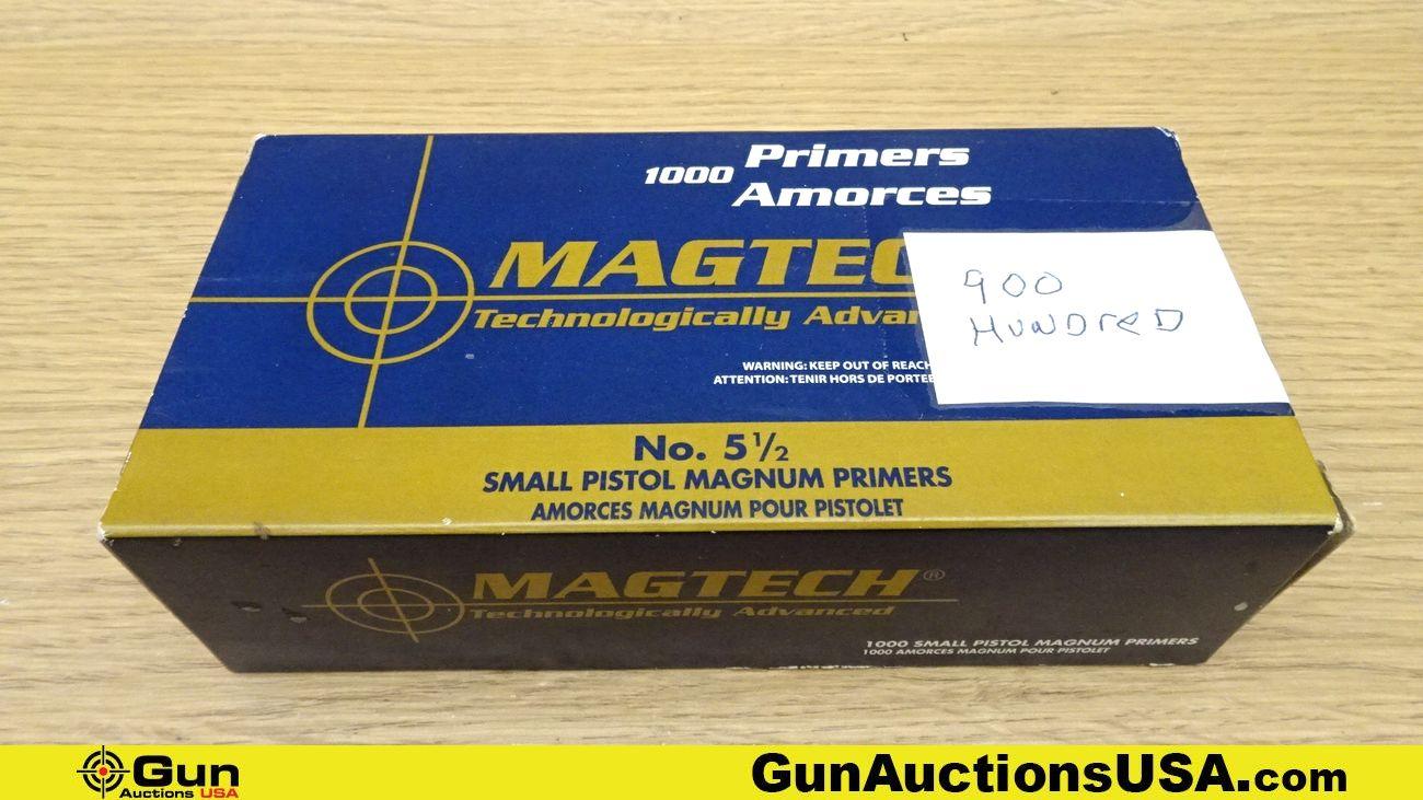 Magtech, Winchester, Federal Primers. 5300 Primers. 2900 Small Pistol Primers. 1000 Large Pistol Pri