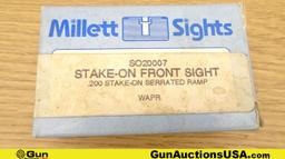 Millett Sights. Like New. Lot of 10; Assorted, Stake-on Front Sights.. (70845)