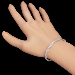 14k White Gold 4.89ct Diamond Bracelet