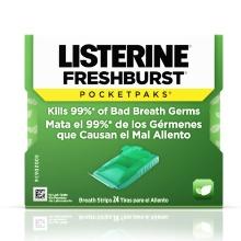 Listerine Freshburst Pocketpaks Breath Strips, 24-Strip Pack, 3pks