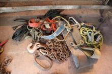 Chains, safety lanyards, etc.