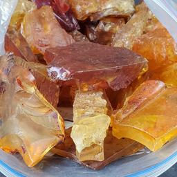 Large bag of quartz natural amber pieces