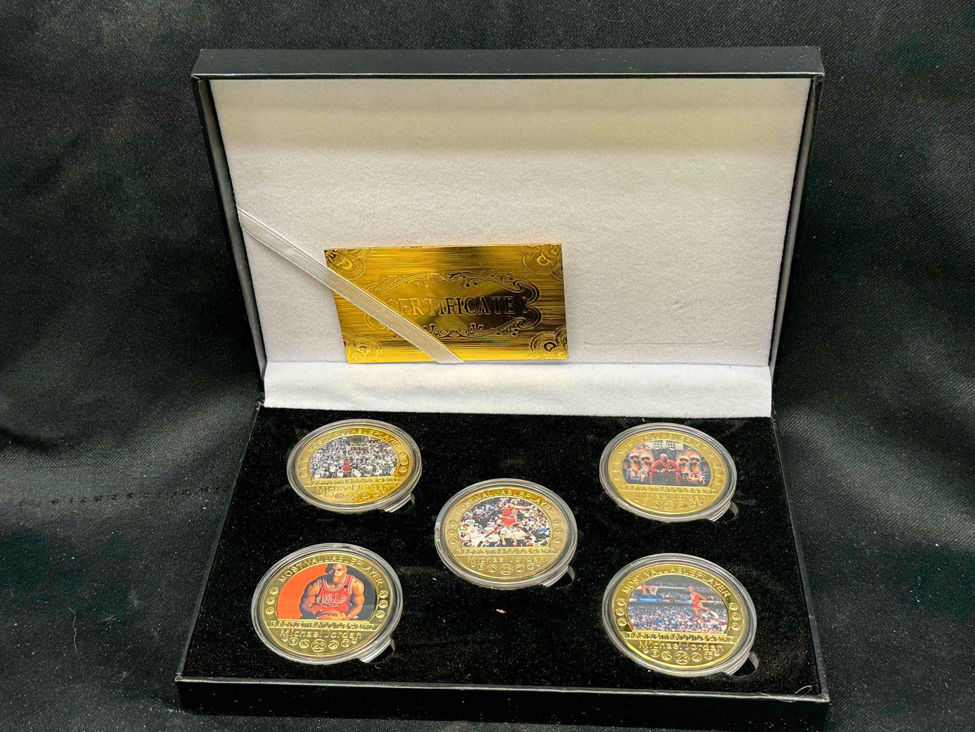 24k Gold Plated Michael Jordan Collector Coins