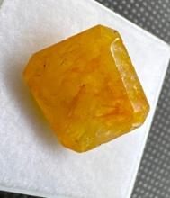 Square Cut Yellow Sapphire Gemstone 7.40ct