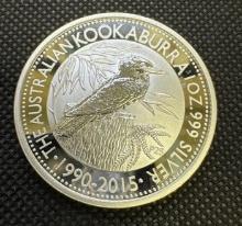 2015 Australian Kookaburra 1 Troy Oz .999 Fine Silver Bullion Coin