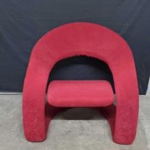 Postmodern sculptural red polyurethane foam/polyester fiber jaymar style chairs quantity 12