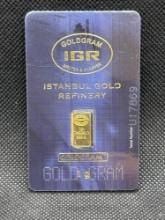 IGR 1 Gram 9999 Fine Gold Bullion Bar