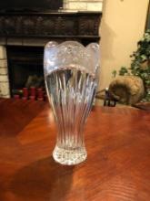 Oneida Crystal Vase 10" "Southern Garden"